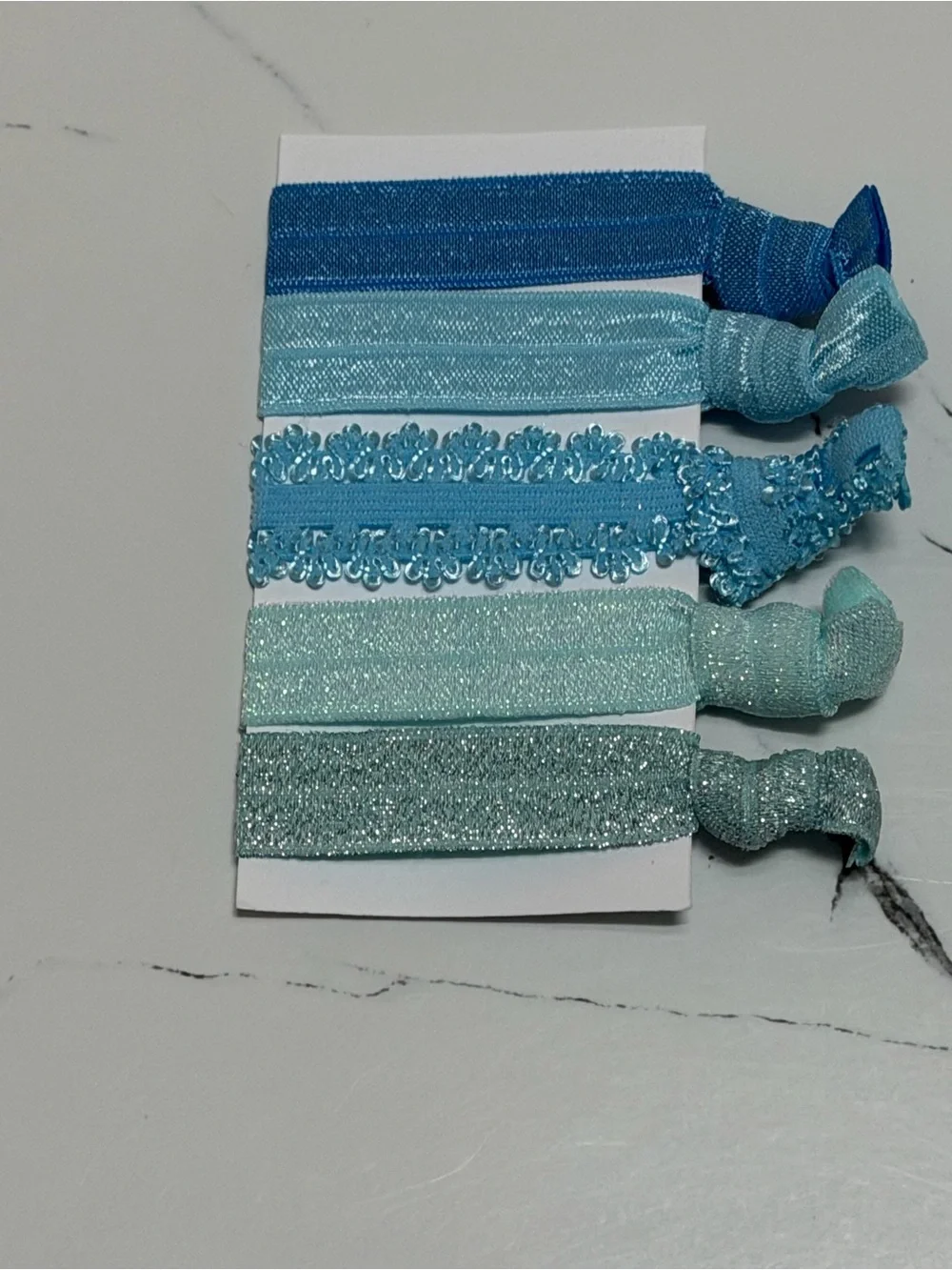 JSCatalog Blue Aqua Elastic Hair Tie Set